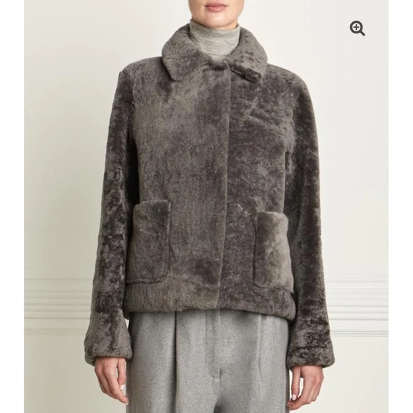 GREY SHEARLING COAT***Pologeorgis****Med. $3800 - Picture 3 of 7